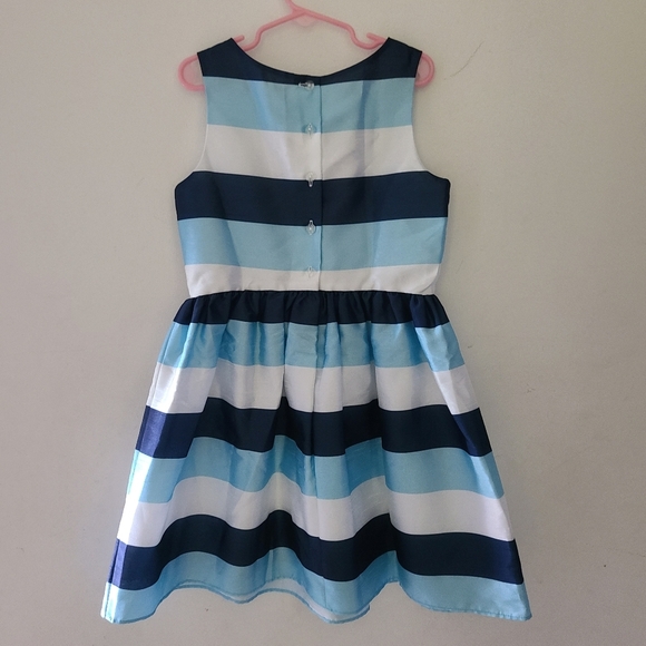 NWT REINA dress white, blue striped - Picture 3 of 7